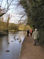 The Millennium Trail alongside the River Alre.